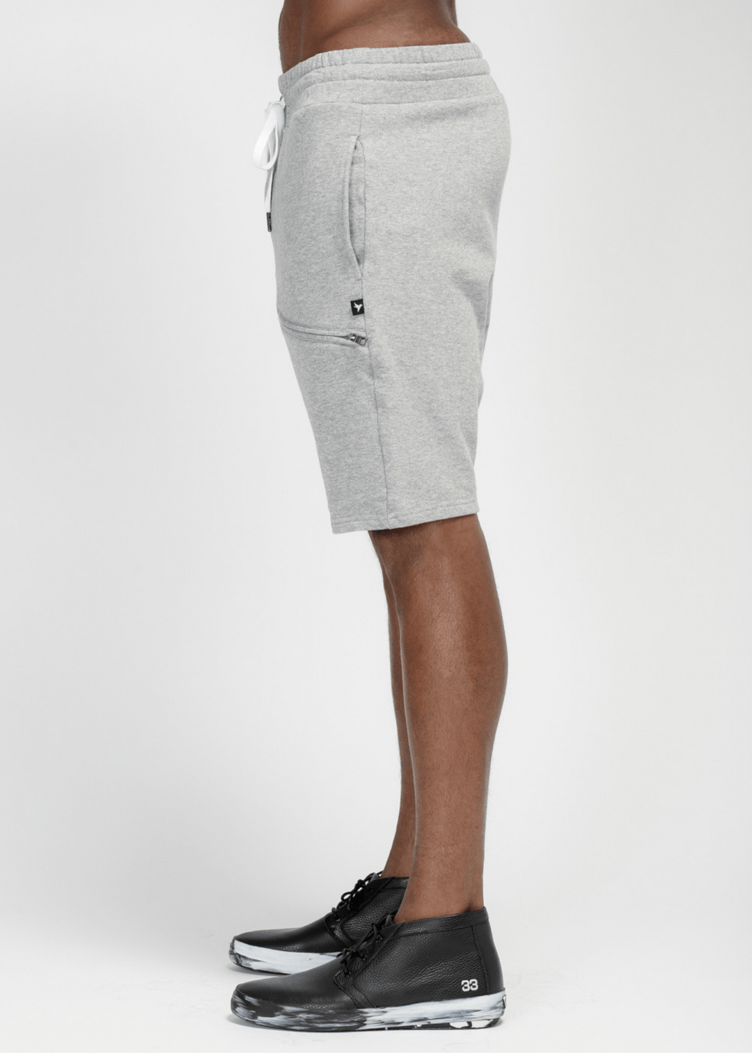 Konus Men's Side Zip Pocket Shorts in Gray by Shop at Konus