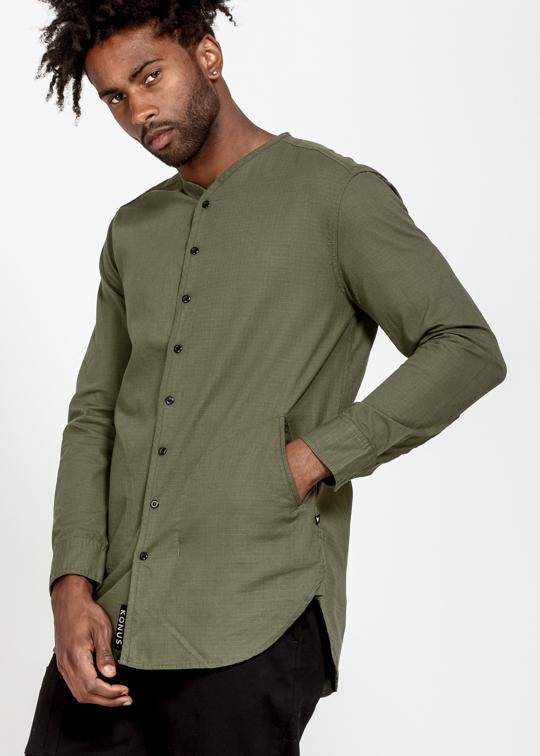 Konus Men's Rip Stop Liner Shirt in Olive by Shop at Konus