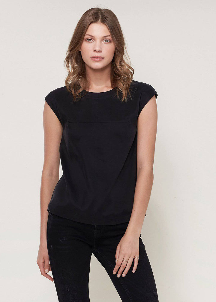 Women's Crewneck Essential Top In Black by Shop at Konus