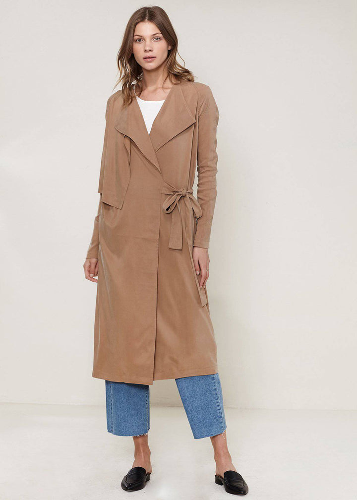 Ro&de Noir Women's Wrap Trench In Sand by Shop at Konus