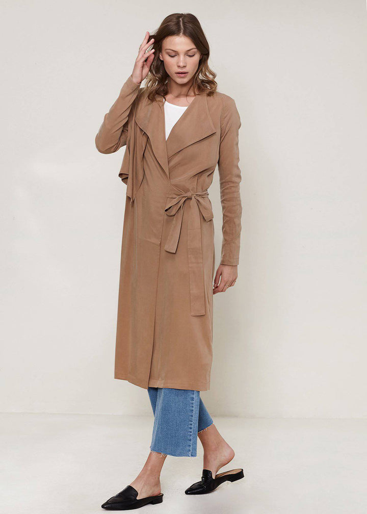 Ro&de Noir Women's Wrap Trench In Sand by Shop at Konus