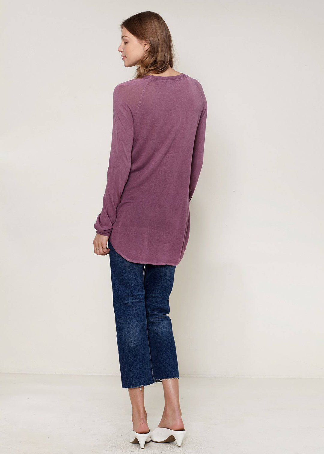 Ro&de Noir Wrap Hem Sweater In Fig by Shop at Konus