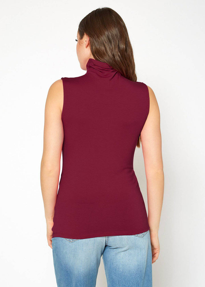 Women's Sleeveless Turtle Neck Fitted Top by Shop at Konus