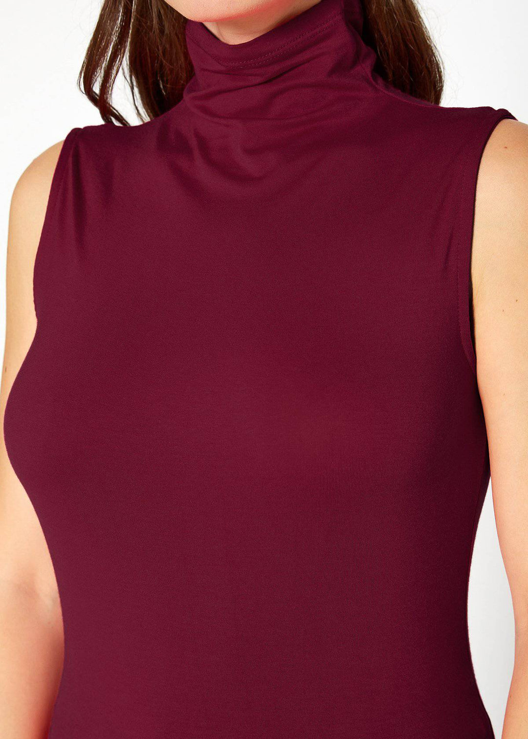 Women's Sleeveless Turtle Neck Fitted Top by Shop at Konus