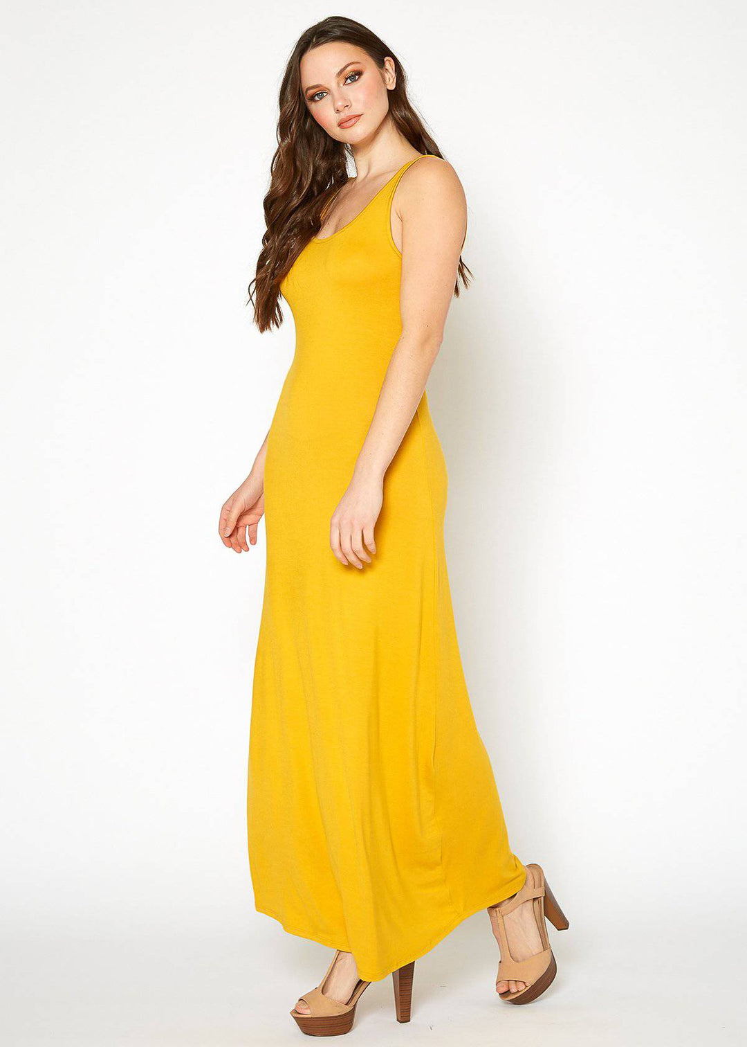 Women's Sleeveless Scoop Neck Maxi Dress by Shop at Konus