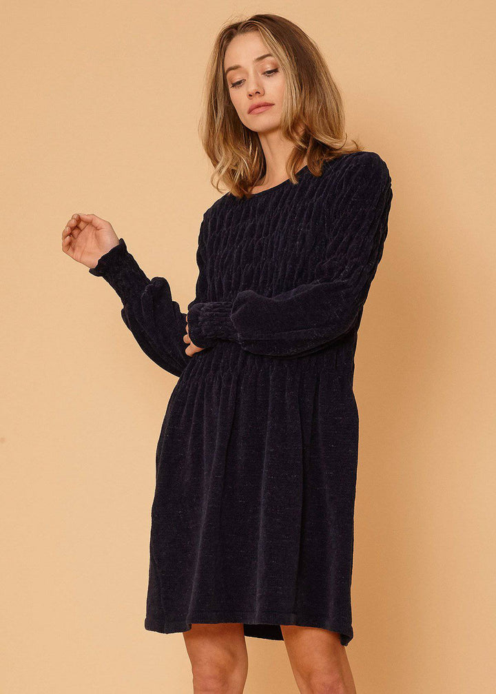 Women's Midnight Sweater Dress in Midnight by Shop at Konus