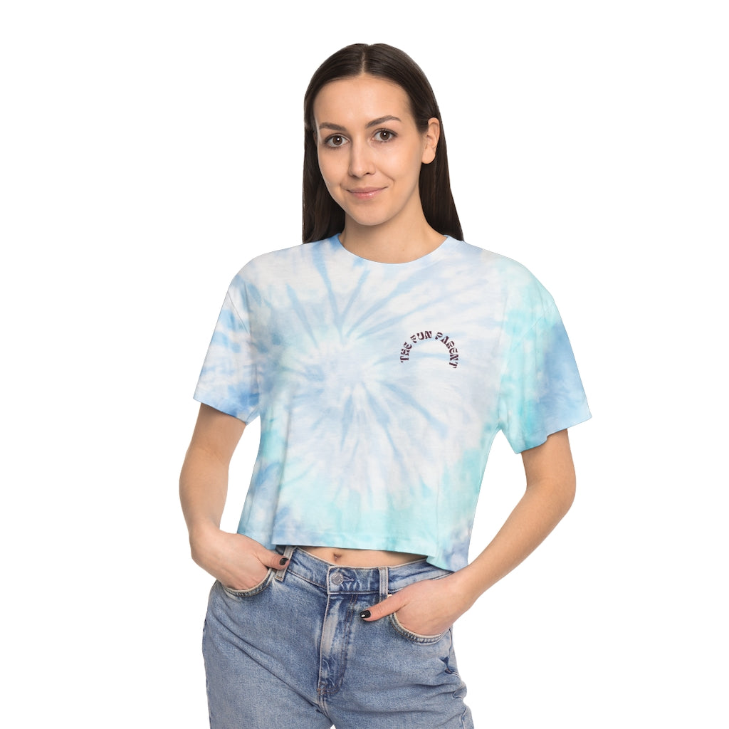 'The Fun Parent' Women's Tie-Dye Crop Tee