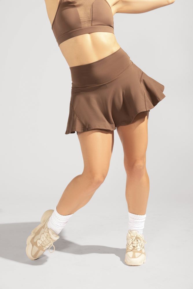 Twirl Skort - Mochaccino by POPFLEX®