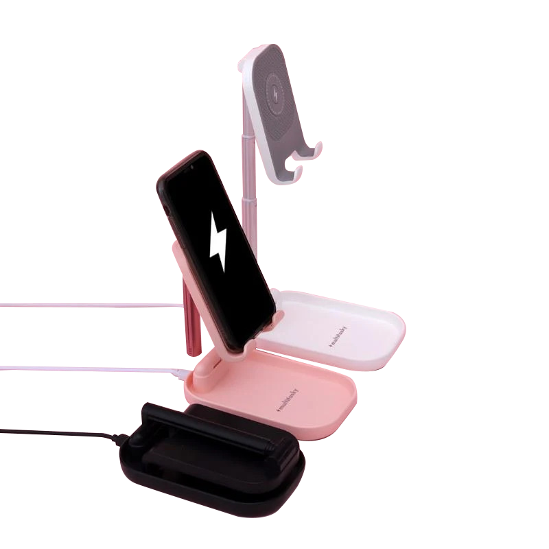 Deluxe Foldable Cell Phone Charger Stand & iPad Holder by Multitasky