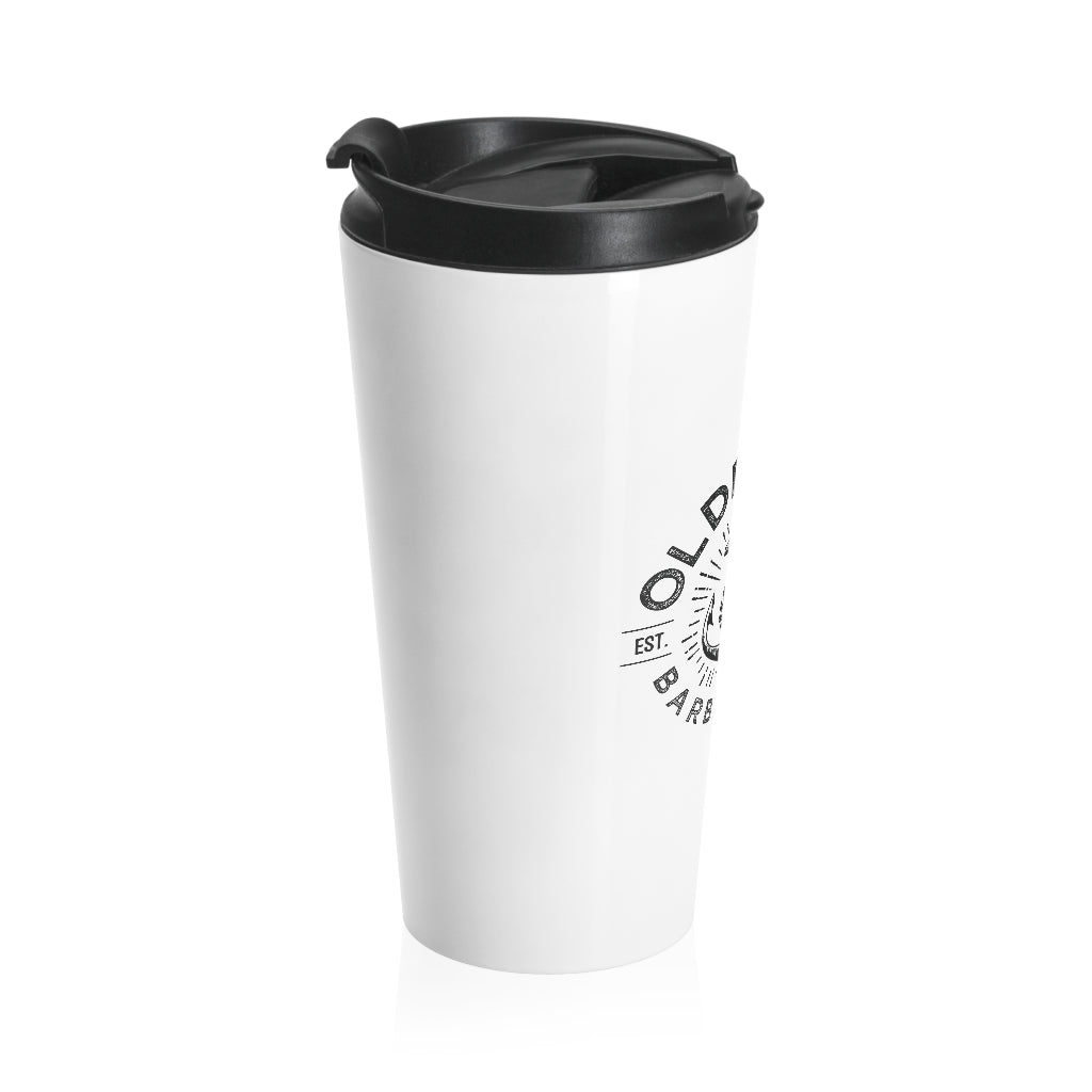 OSB White Stainless Steel Travel Mug