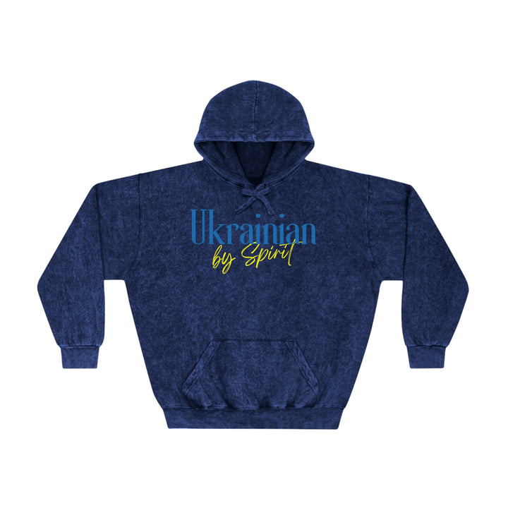 "Ukrainian by Spirit" Unisex Mineral Wash Hoodie