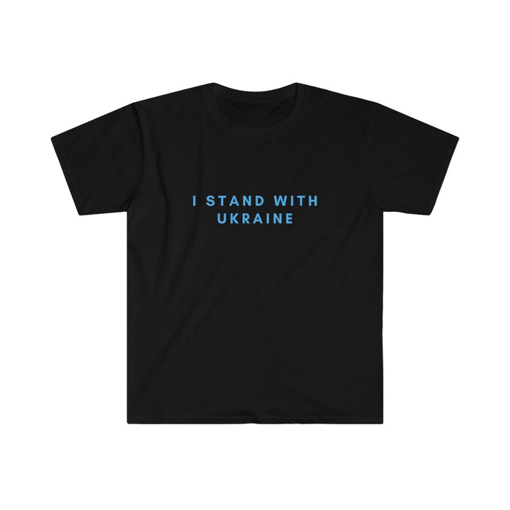 'I Stand With Ukraine' With Map Unisex Softstyle T-Shirt