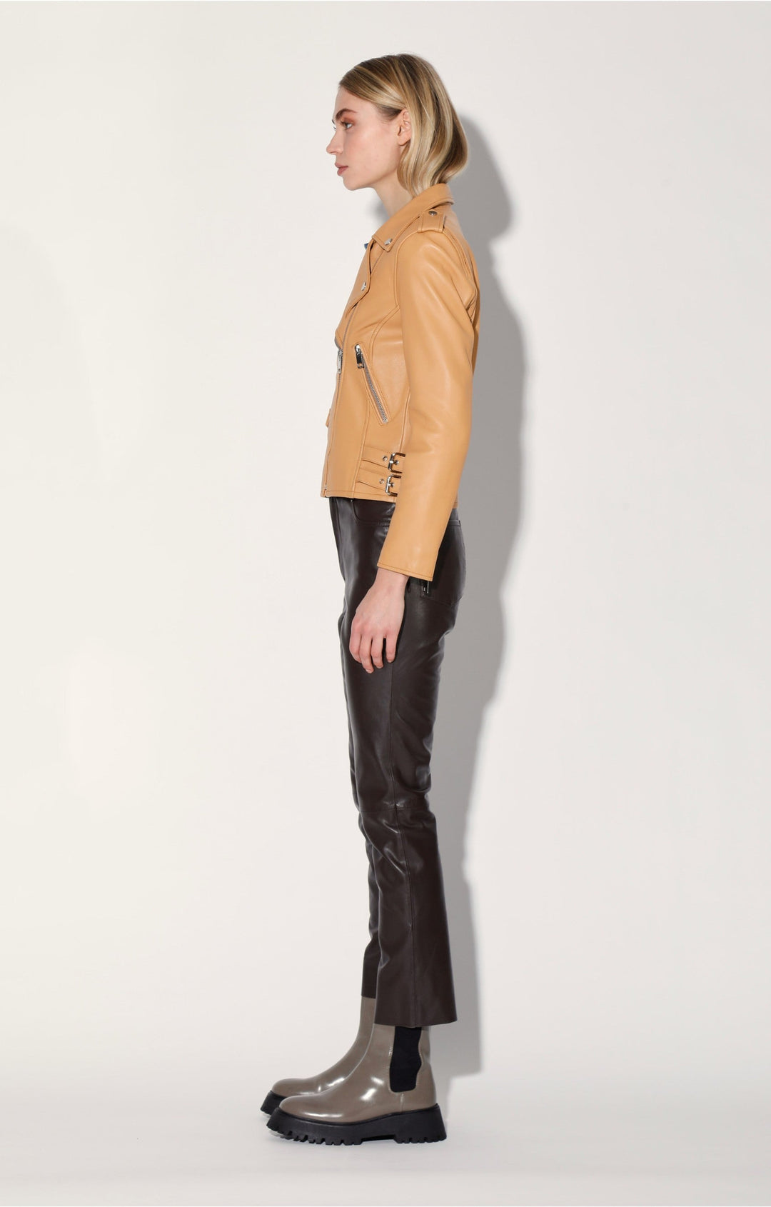 Liz Jacket, Macaroon - Leather by Walter Baker