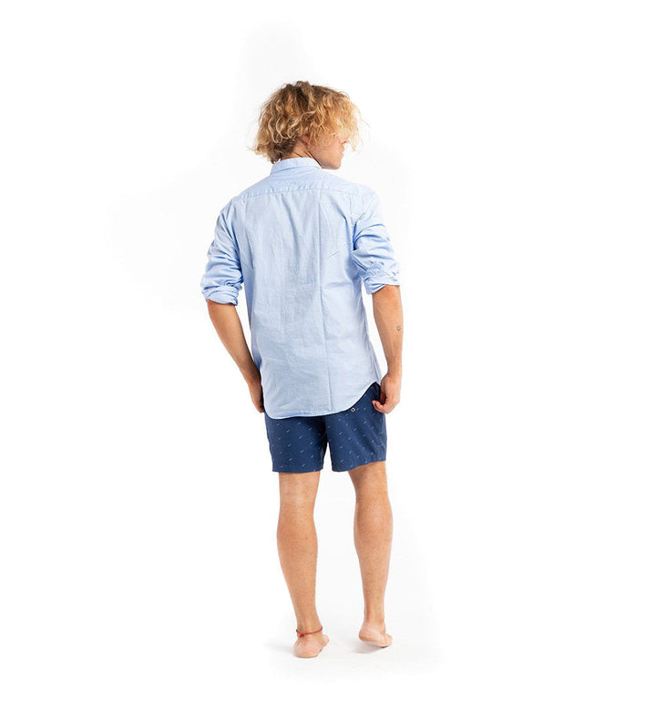 Linen ShIrt - Blue by Bermies Swimwear