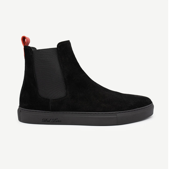 Men's Black Suede Chelsea Sneaker by Del Toro Shoes