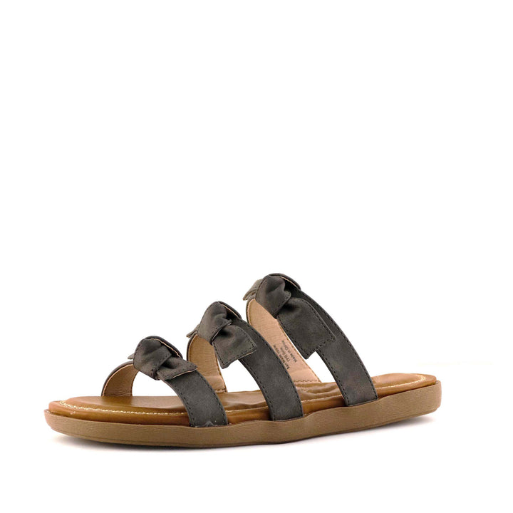 Women's Bristol Three Band Tie Sandal Black by Nest Shoes