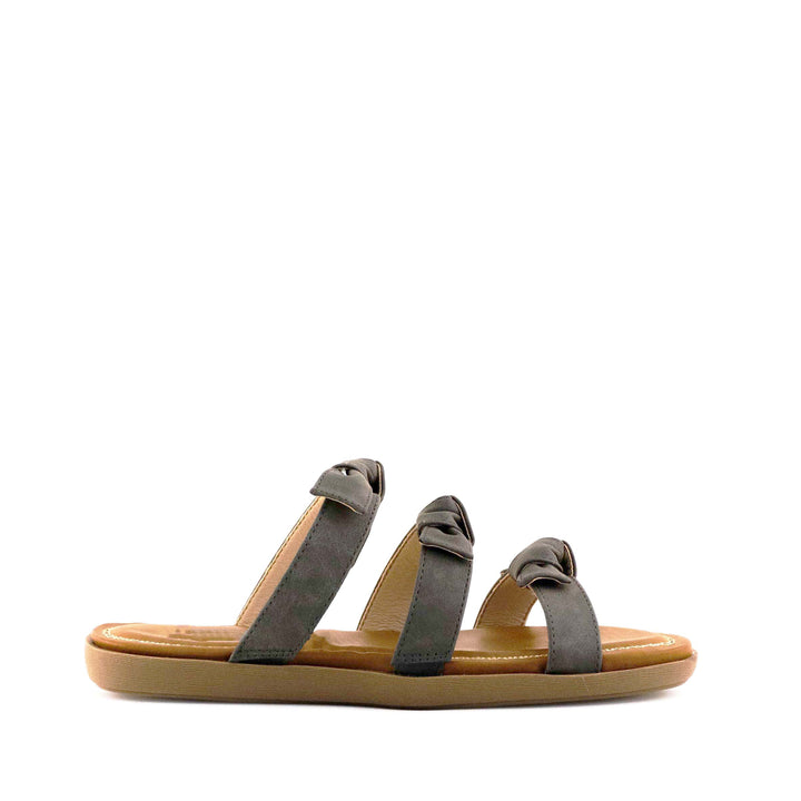 Women's Bristol Three Band Tie Sandal Black by Nest Shoes