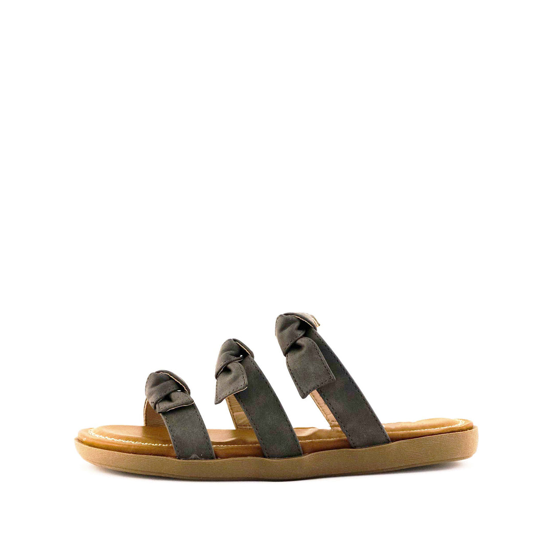Women's Bristol Three Band Tie Sandal Black by Nest Shoes