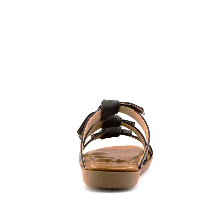 Women's Bristol Three Band Tie Sandal Black by Nest Shoes