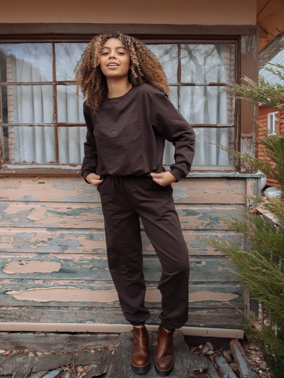 BROWN COLOR SET TOP by Indy Brand