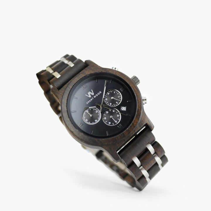 CHRONO S - IVORY BLACK (44MM) by AVANTWOOD