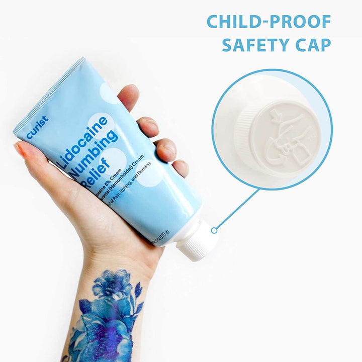 Numbing Relief Lidocaine Cream 5%, 6 oz by Curist