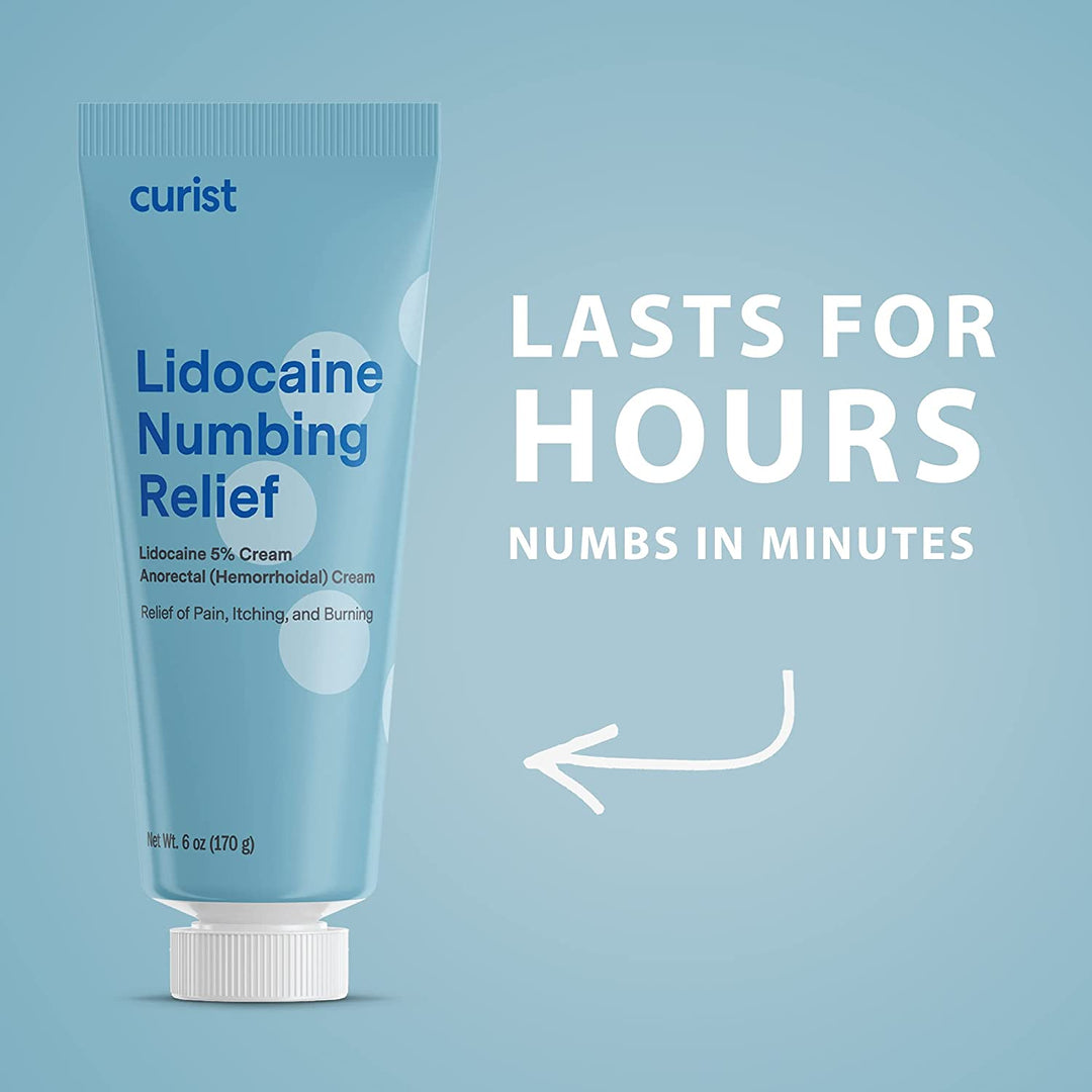 Numbing Relief Lidocaine Cream 5%, 6 oz by Curist