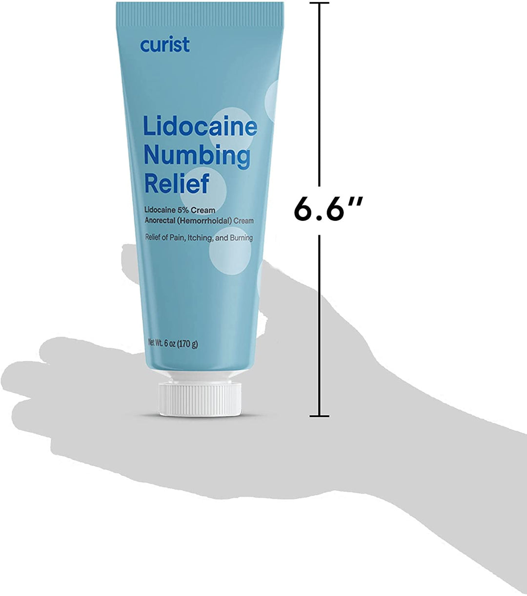 Numbing Relief Lidocaine Cream 5%, 6 oz by Curist