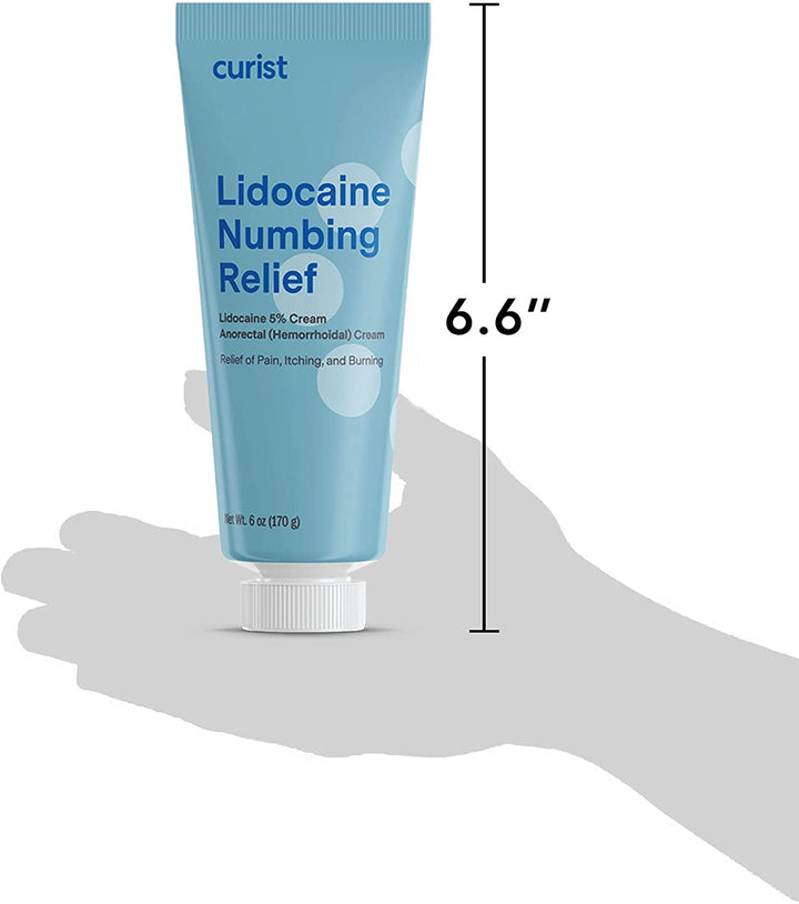 Numbing Relief Lidocaine Cream 5%, 6 oz by Curist