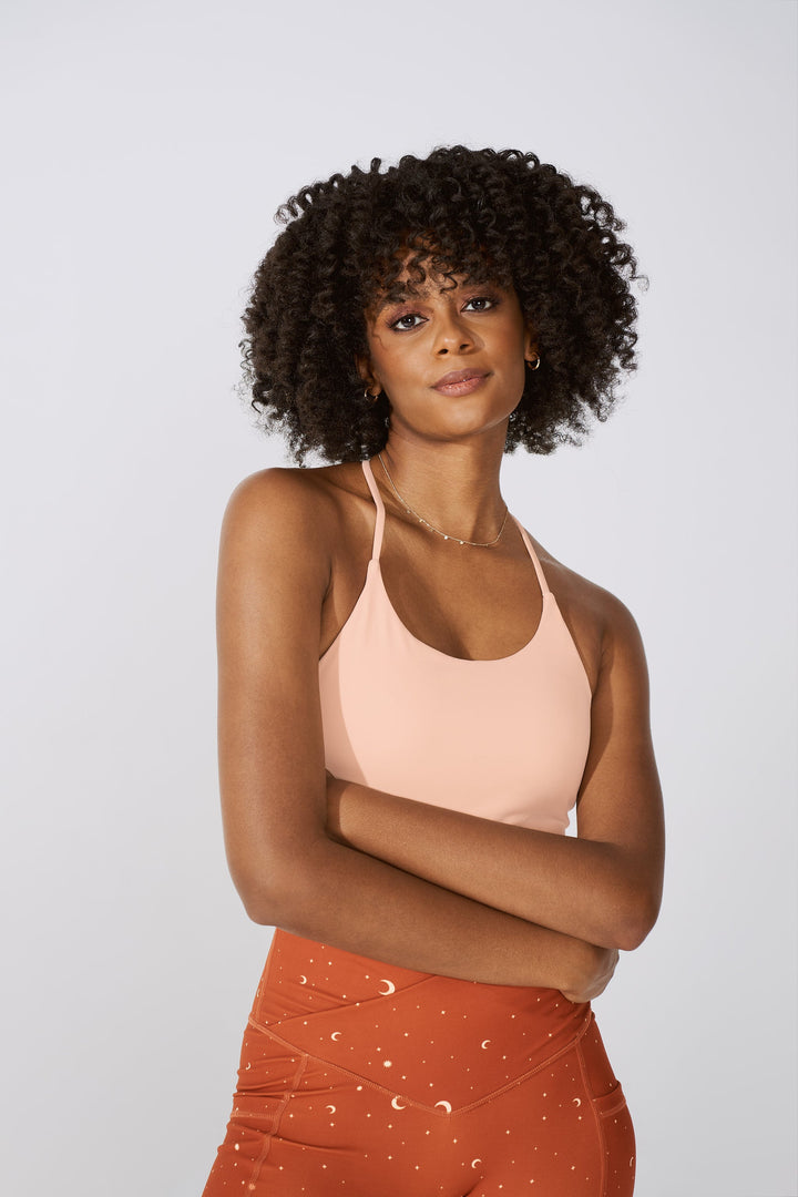 Flexy Crop Top - Peach by POPFLEX®