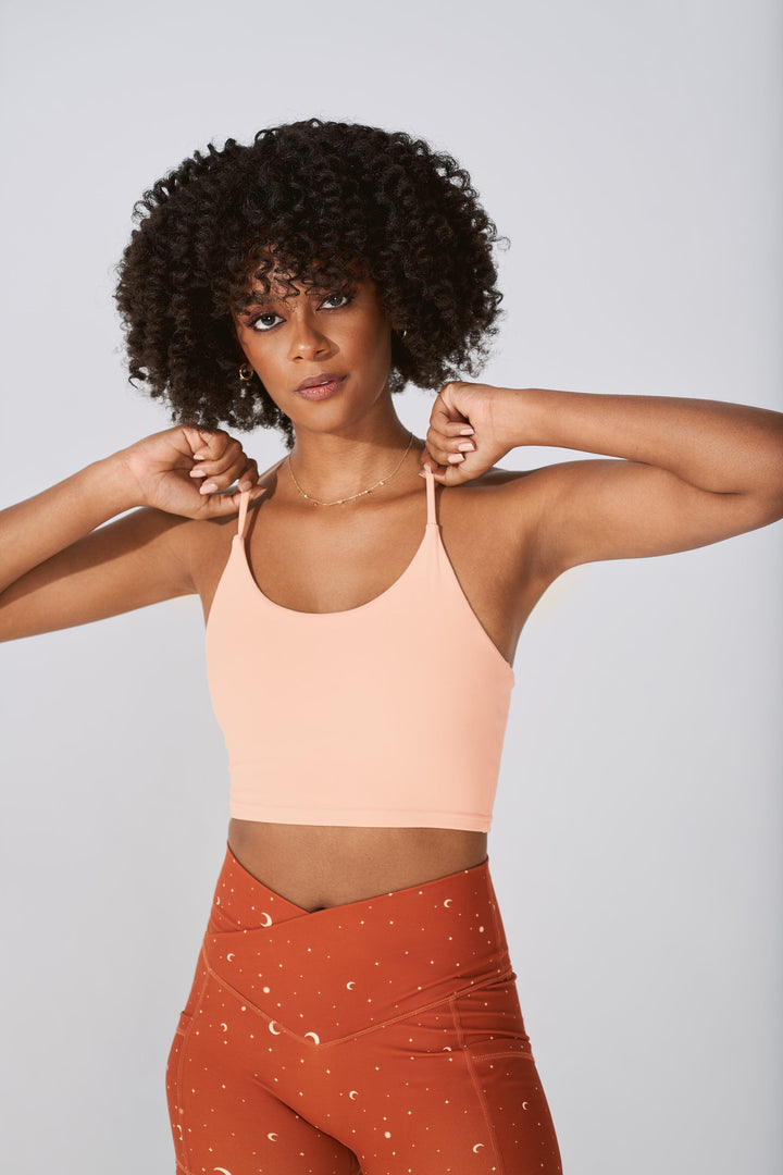 Flexy Crop Top - Peach by POPFLEX®