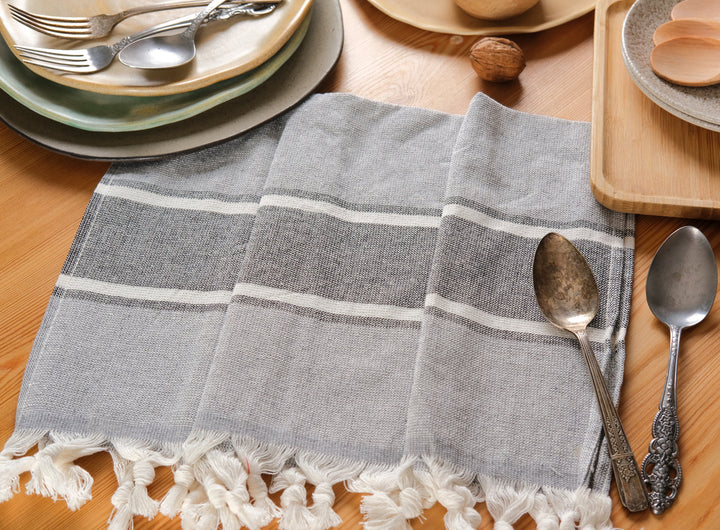 Smyrna Turkish Hand / Kitchen Towel 4 pack 23x17in by La'Hammam