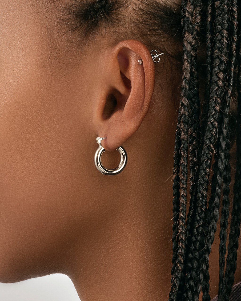 Chunky Tube Hoops by Sterling Forever