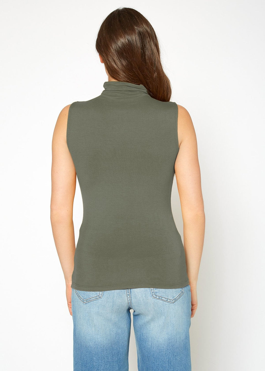 Women's Sleeveless Turtle Neck Fitted Top by Shop at Konus