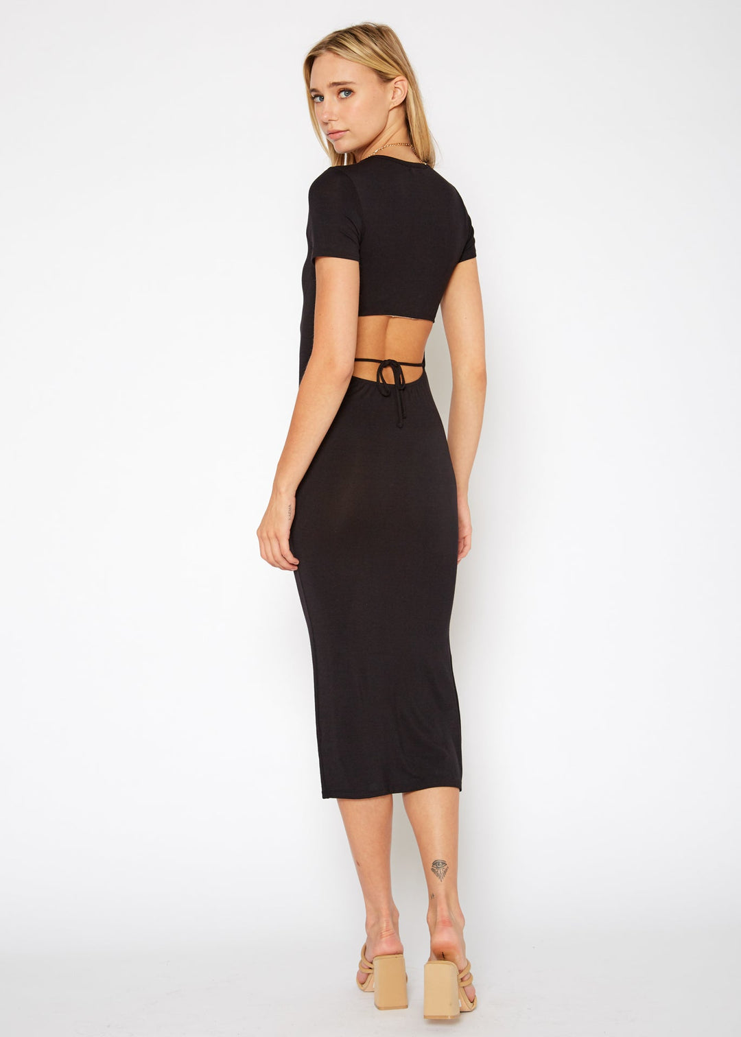 Bellatrix Slit Back Long Dress by Shop at Konus