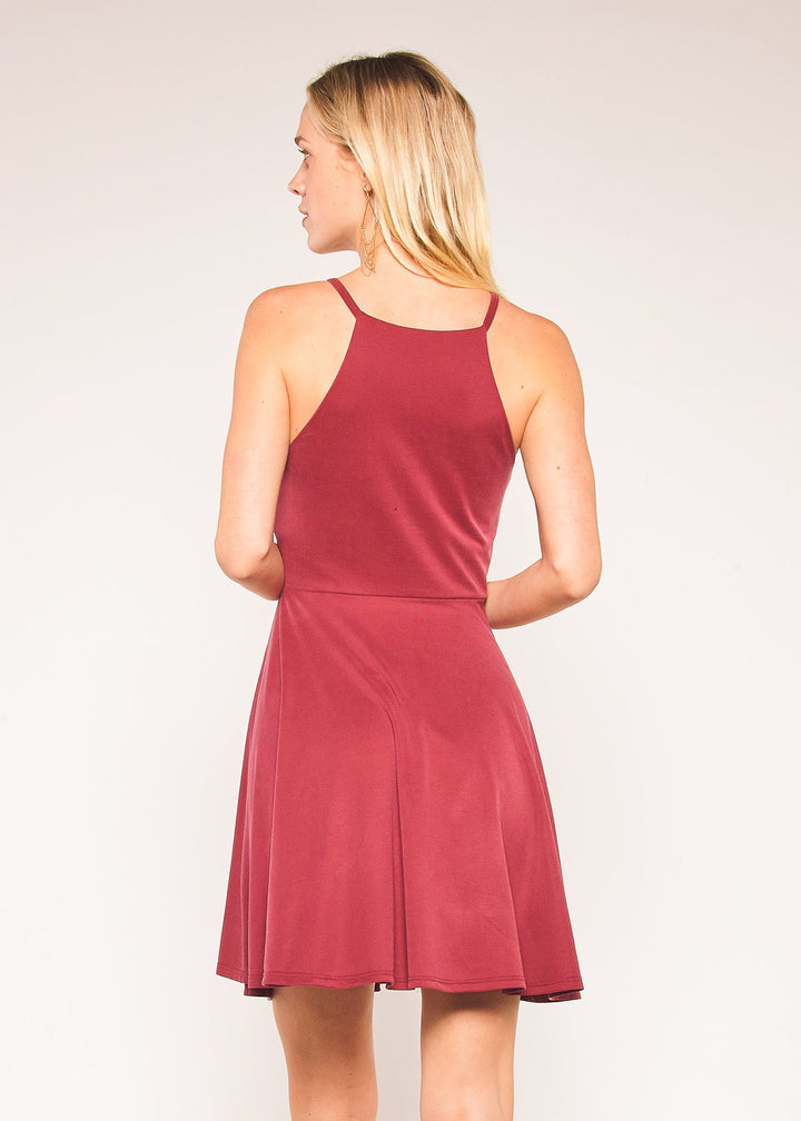 Halter Neck Gathered Front Dress by Shop at Konus