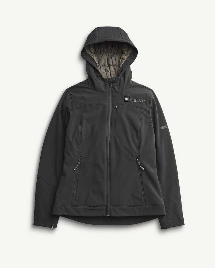 Luna Women’s Heated Jacket Black by Kelvin Coats