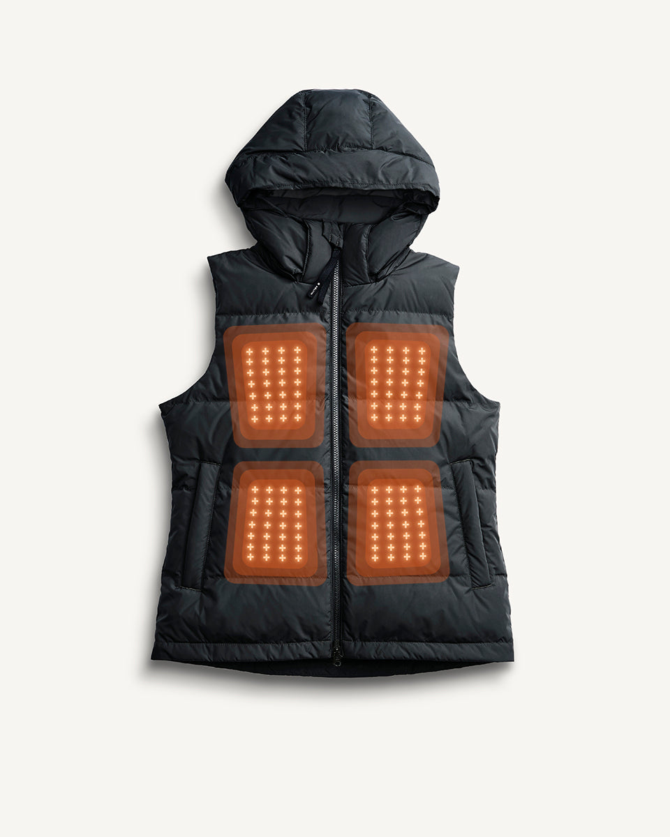 Sol Women’s Heated Vest Black by Kelvin Coats