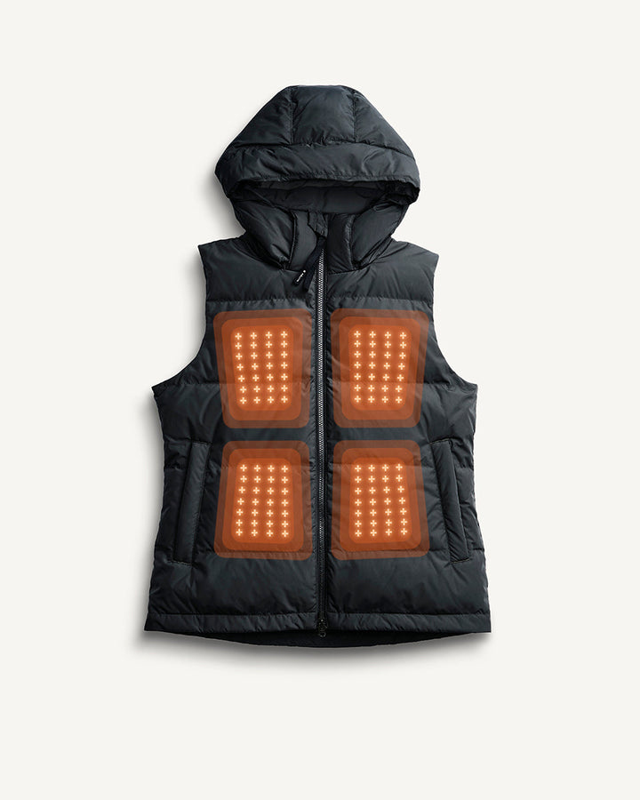 Sol Women’s Heated Vest Black by Kelvin Coats