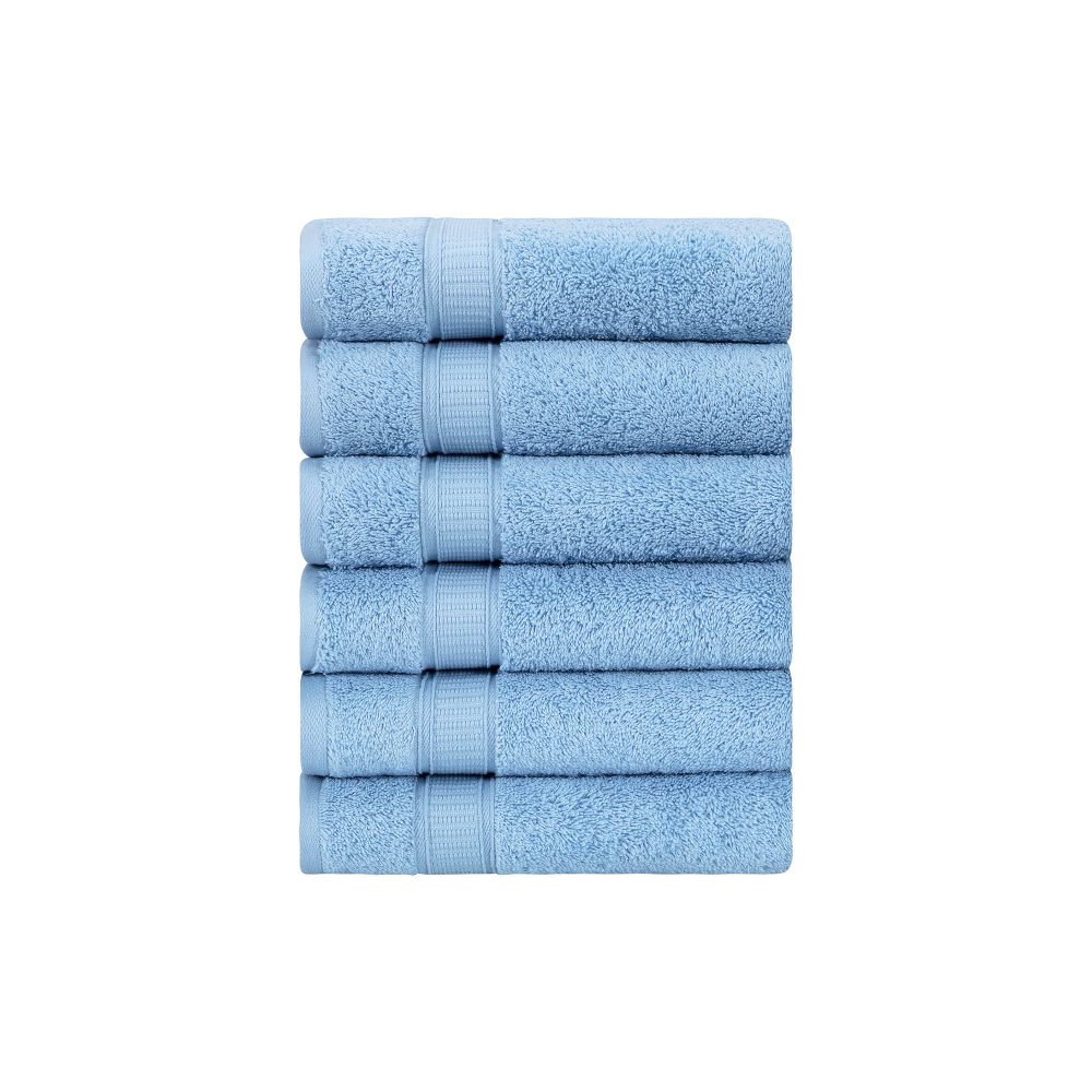 Turkish Cotton Bath Hand Towel Set of 6 by La'Hammam