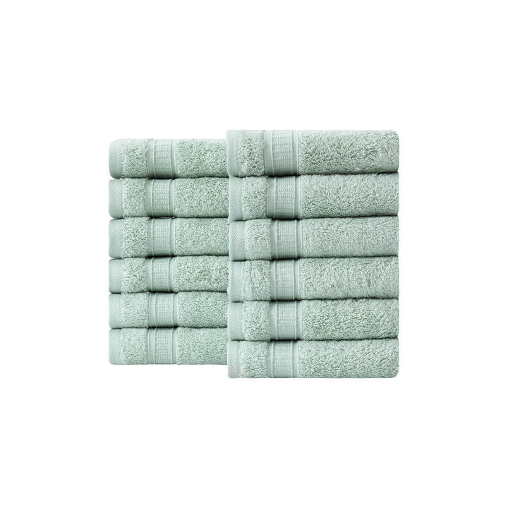 Turkish Cotton Bath Washcloth Set of 12 by La'Hammam