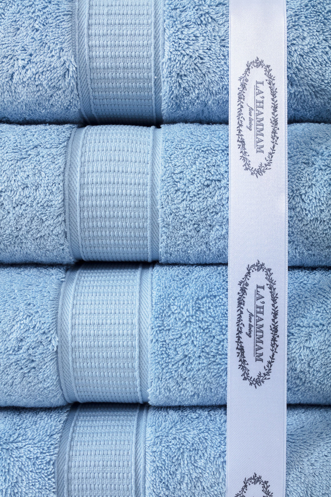 Turkish Cotton Bath Hand Towel Set of 6 by La'Hammam