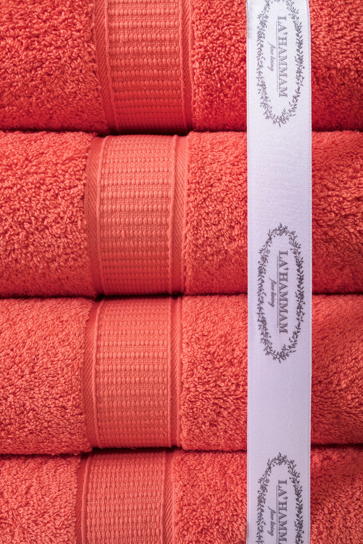 Turkish Cotton Bath Hand Towel Set of 6 by La'Hammam