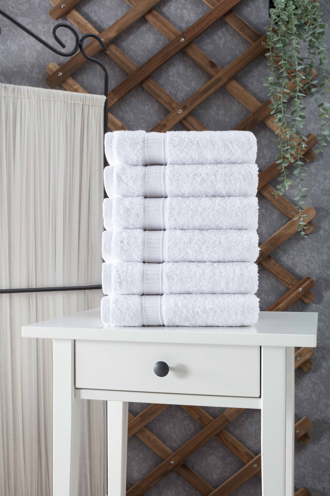 Turkish Cotton Bath Hand Towel Set of 6 by La'Hammam