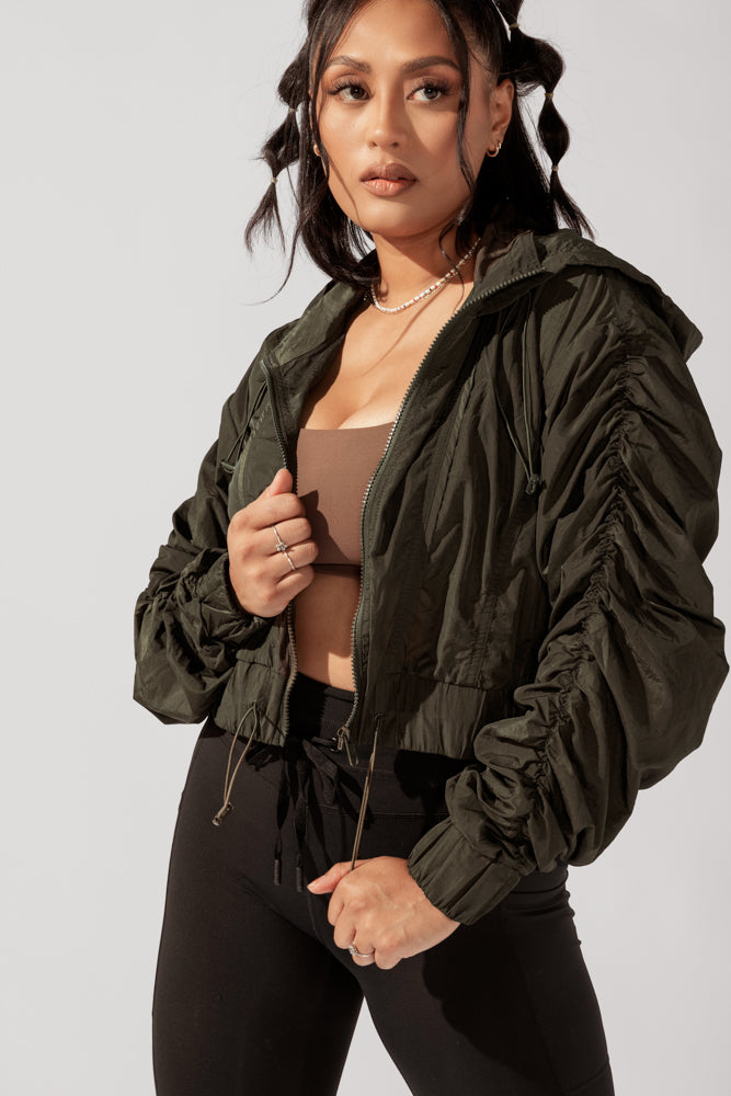 Whimsical Breeze Windbreaker - Forest Night by POPFLEX®