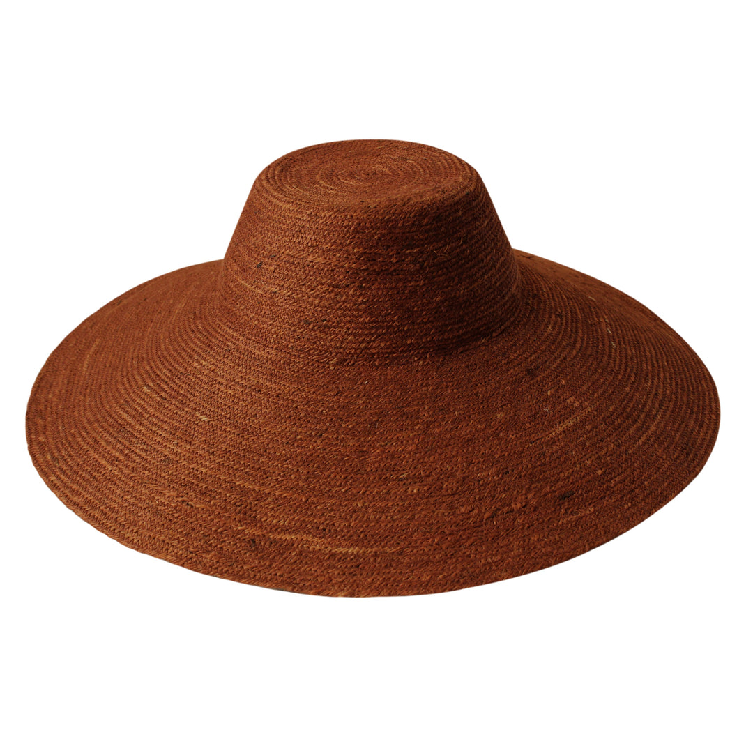 RIRI Jute Straw Hat, in Burnt Sienna by BrunnaCo