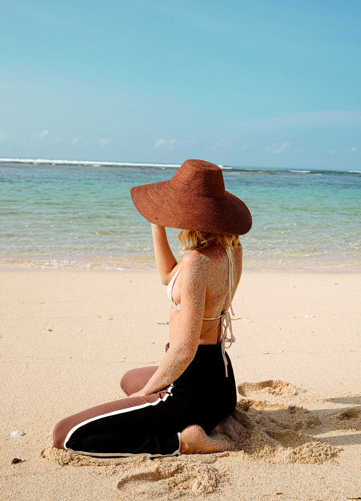 RIRI Jute Straw Hat, in Burnt Sienna by BrunnaCo