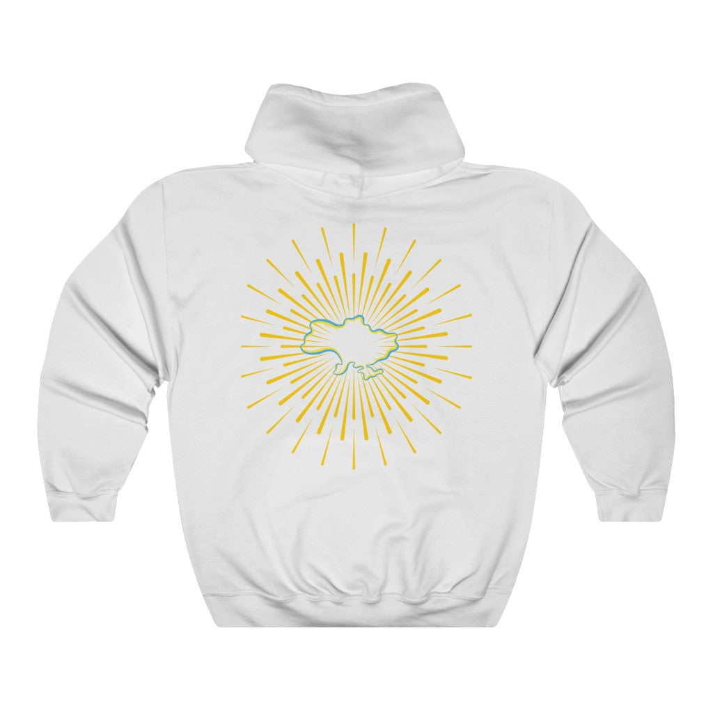 'I stand with Ukraine' With Map Unisex Hooded Sweatshirt