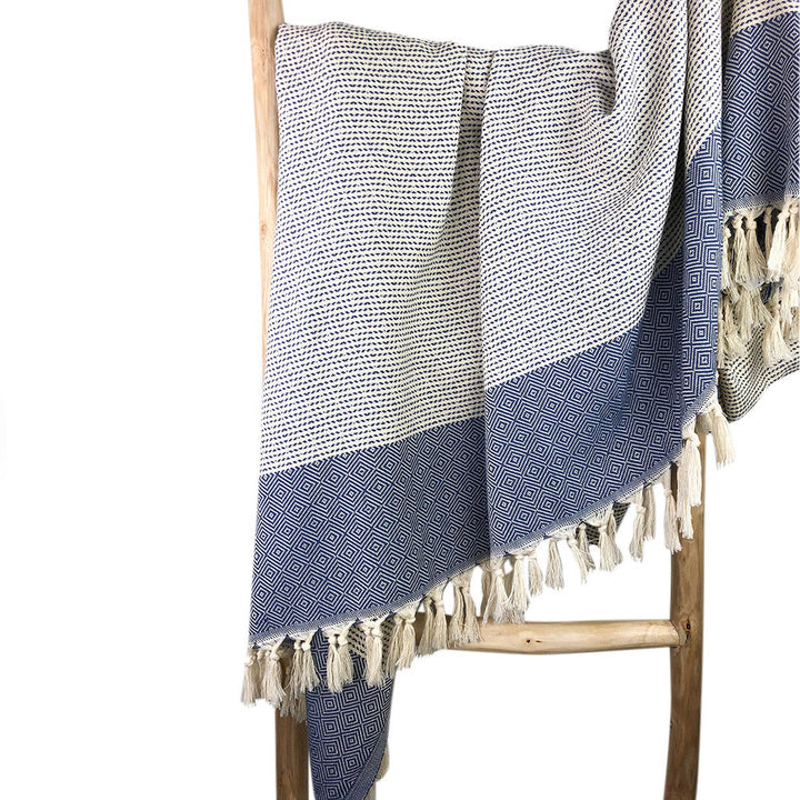 Diamond Stripe Turkish Throw by SLATE + SALT