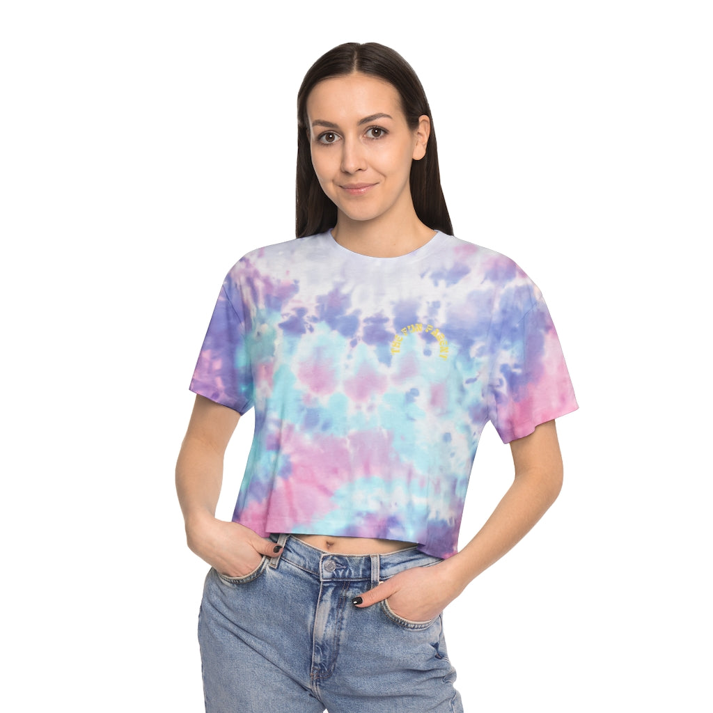 'The Fun Parent' Women's Tie-Dye Crop Tee